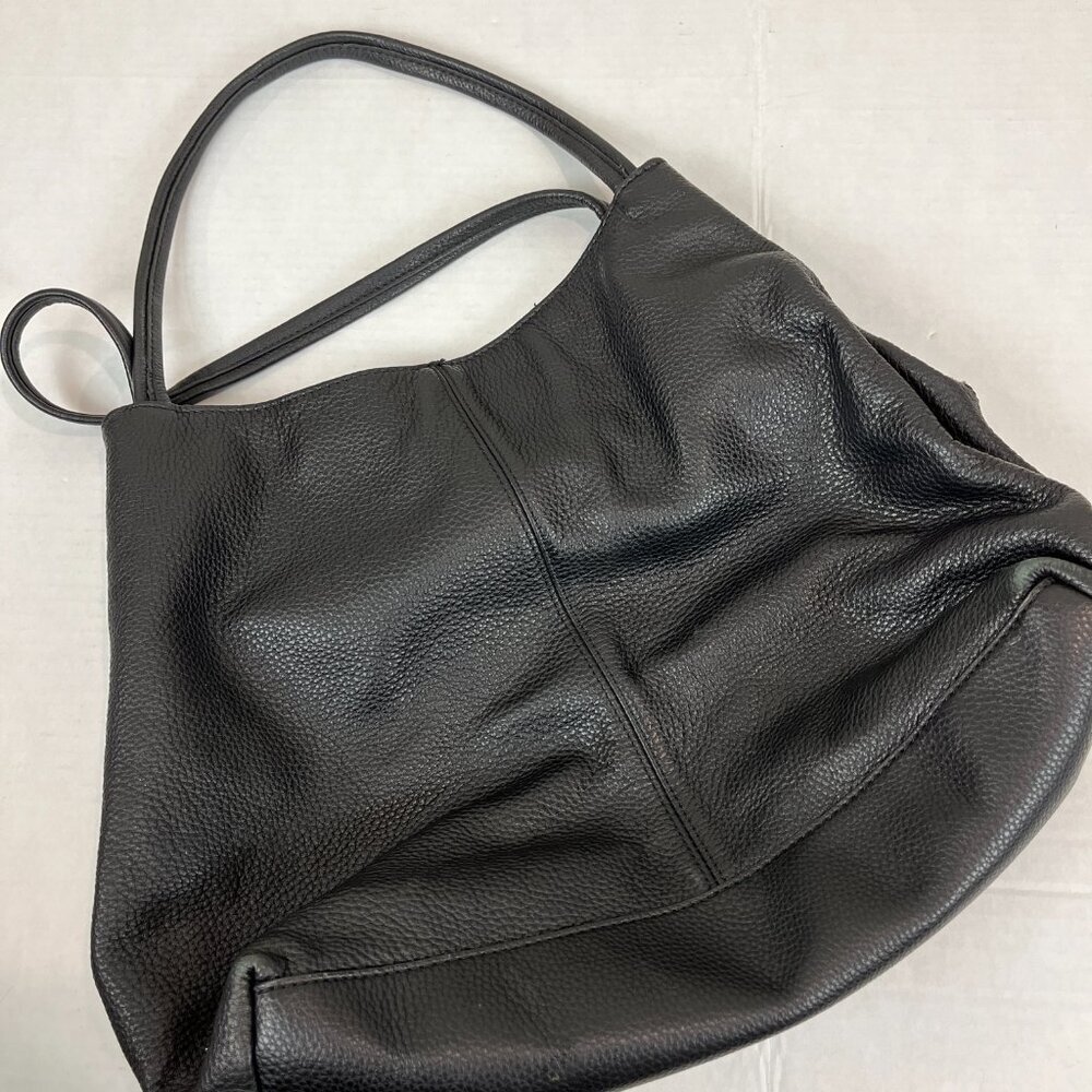 Women's Black pebbled leather Vince Camuto Shoulder Tote - Picture 7 of 12
